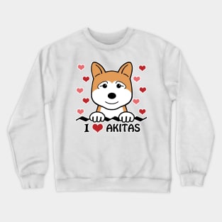 I Love Akitas Crewneck Sweatshirt